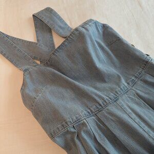 Free People denim jumpsuit.